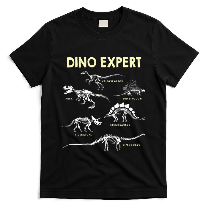 Dino Expert Future Paleontologist Dinosaur Fossil Bones T-Shirt