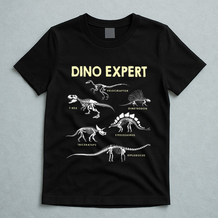 Dino Expert Future Paleontologist Dinosaur Fossil Bones T-Shirt