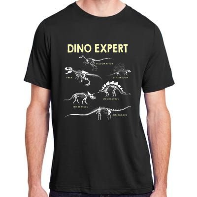 Dino Expert Future Paleontologist Dinosaur Fossil Bones Adult ChromaSoft Performance T-Shirt