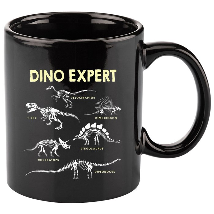 Dino Expert Future Paleontologist Dinosaur Fossil Bones 11oz C Handle Ceramic Mug