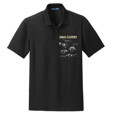 Dino Expert Future Paleontologist Dinosaur Fossil Bones Dry Zone Grid Polo