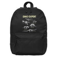 Dino Expert Future Paleontologist Dinosaur Fossil Bones 16 in Basic Backpack