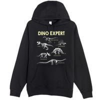 Dino Expert Future Paleontologist Dinosaur Fossil Bones Premium Pullover Hoodie