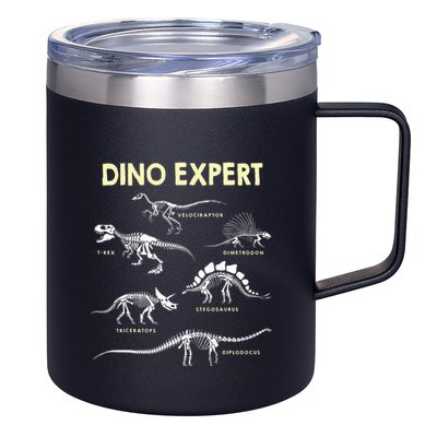 Dino Expert Future Paleontologist Dinosaur Fossil Bones 12oz Stainless Steel Coffee Mug