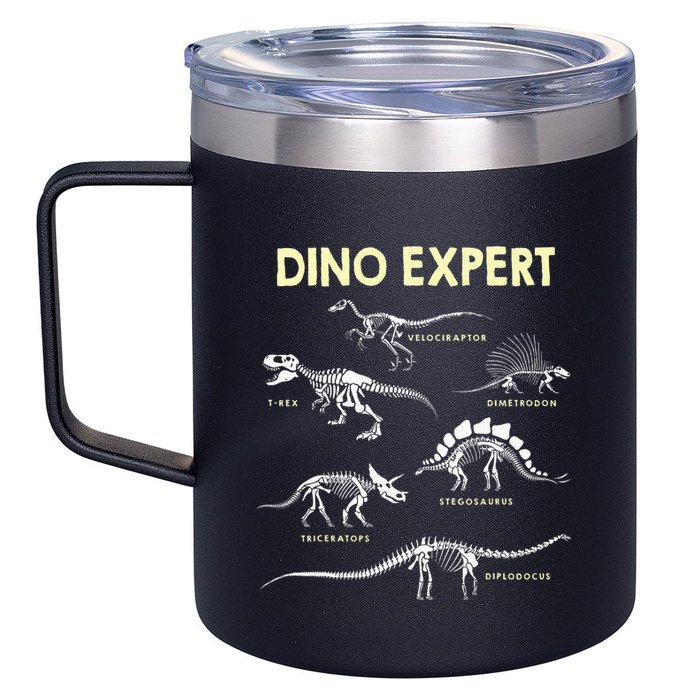 Dino Expert Future Paleontologist Dinosaur Fossil Bones 12oz Stainless Steel Coffee Mug