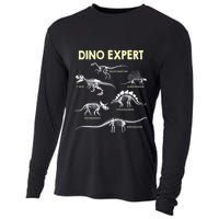Dino Expert Future Paleontologist Dinosaur Fossil Bones Cooling Performance Long Sleeve Crew