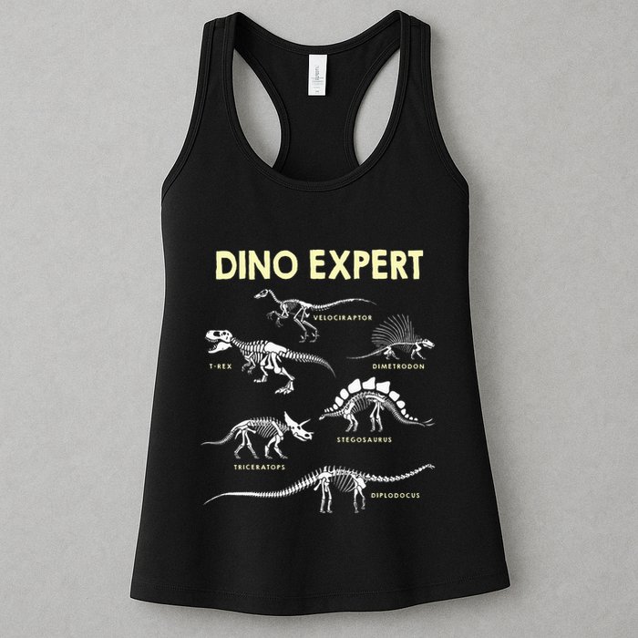Dino Expert Future Paleontologist Dinosaur Fossil Bones Womens Tank Top