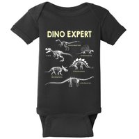 Dino Expert Future Paleontologist Dinosaur Fossil Bones Baby Bodysuit
