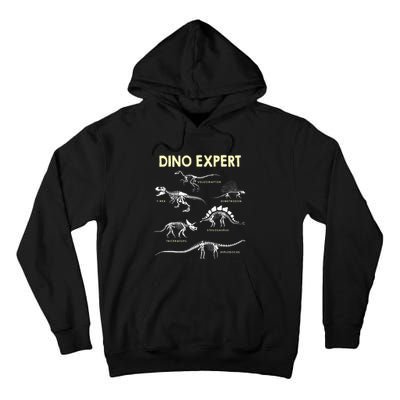 Dino Expert Future Paleontologist Dinosaur Fossil Bones Tall Hoodie