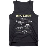 Dino Expert Future Paleontologist Dinosaur Fossil Bones Tank Top
