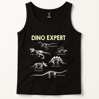 Dino Expert Future Paleontologist Dinosaur Fossil Bones Tank Top