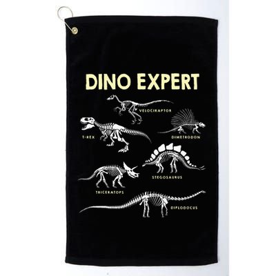 Dino Expert Future Paleontologist Dinosaur Fossil Bones Golf Towel