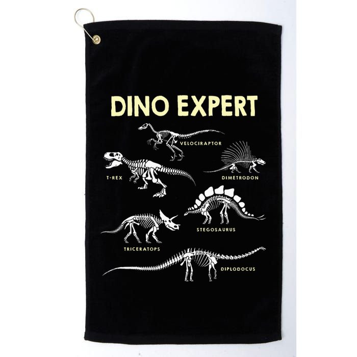 Dino Expert Future Paleontologist Dinosaur Fossil Bones Golf Towel