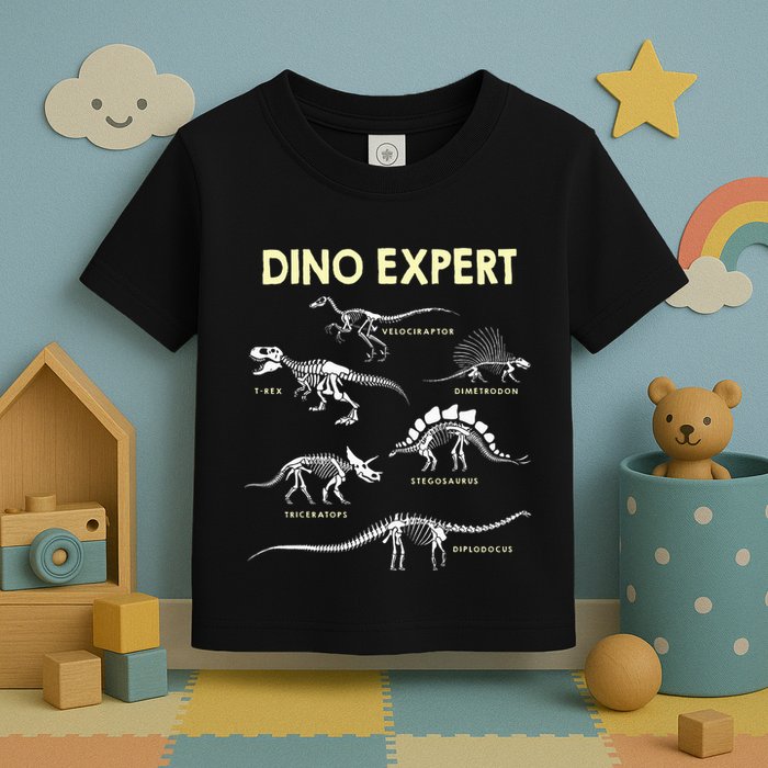 Dino Expert Future Paleontologist Dinosaur Fossil Bones Toddler T-Shirt