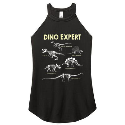Dino Expert Future Paleontologist Dinosaur Fossil Bones Women's Perfect Tri Rocker Tank