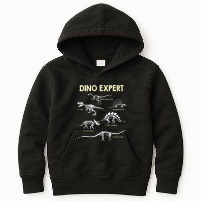 Dino Expert Future Paleontologist Dinosaur Fossil Bones Kids Hoodie