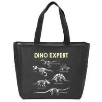 Dino Expert Future Paleontologist Dinosaur Fossil Bones Zip Tote Bag