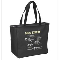 Dino Expert Future Paleontologist Dinosaur Fossil Bones Zip Tote Bag