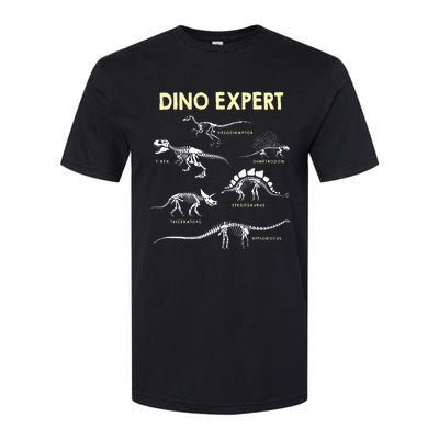 Dino Expert Future Paleontologist Dinosaur Fossil Bones Softstyle CVC T-Shirt