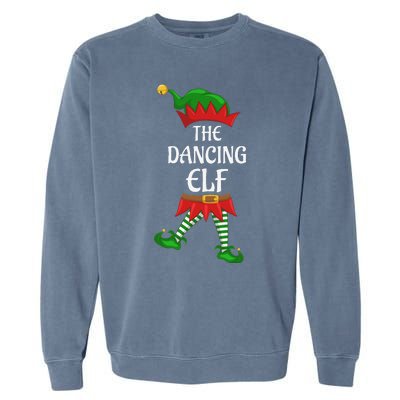 Dancing Elf Family Matching Group Christmas Party Garment-Dyed Sweatshirt