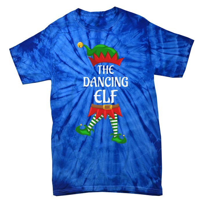 Dancing Elf Family Matching Group Christmas Party Tie-Dye T-Shirt