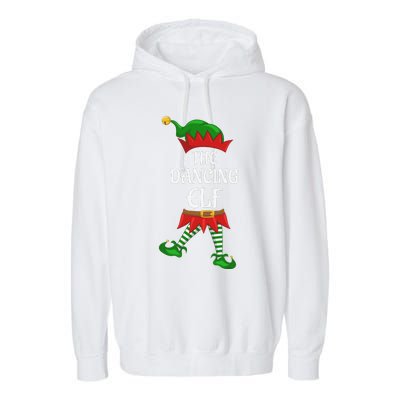 Dancing Elf Family Matching Group Christmas Party Garment-Dyed Fleece Hoodie