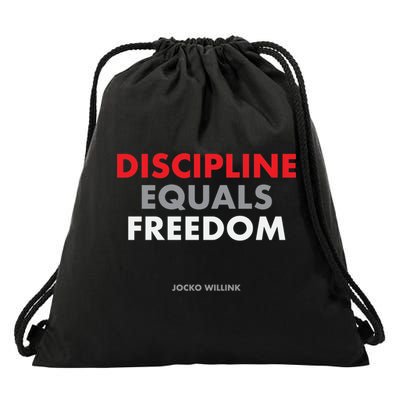 Discipline Equals Freedom Jocko Willink Drawstring Bag