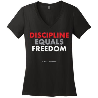 Discipline Equals Freedom Jocko Willink Women's V-Neck T-Shirt
