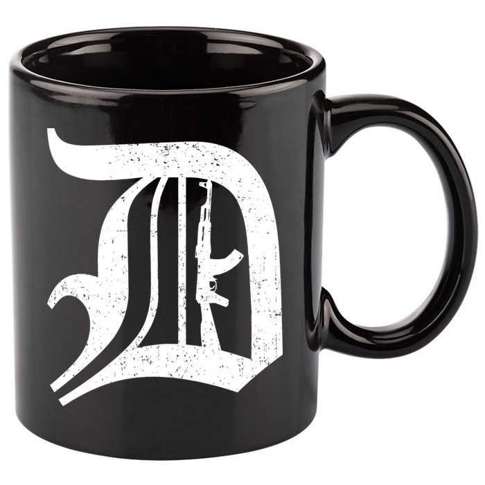Defend Detroit Gun AK47 11oz C Handle Ceramic Mug