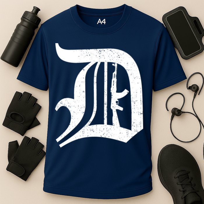 Defend Detroit Gun AK47 Cooling Performance Crew T-Shirt