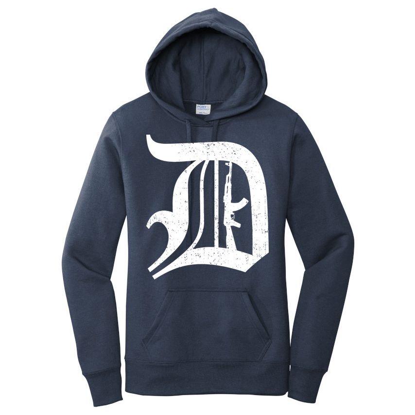 Defend Detroit Gun AK47 Women's Pullover Hoodie