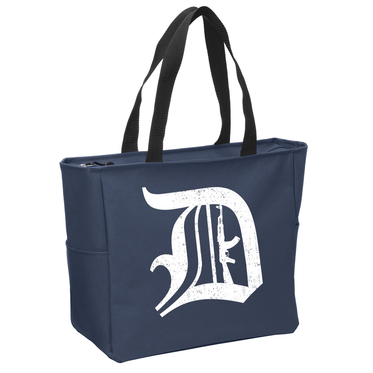 Defend Detroit Gun AK47 Zip Tote Bag