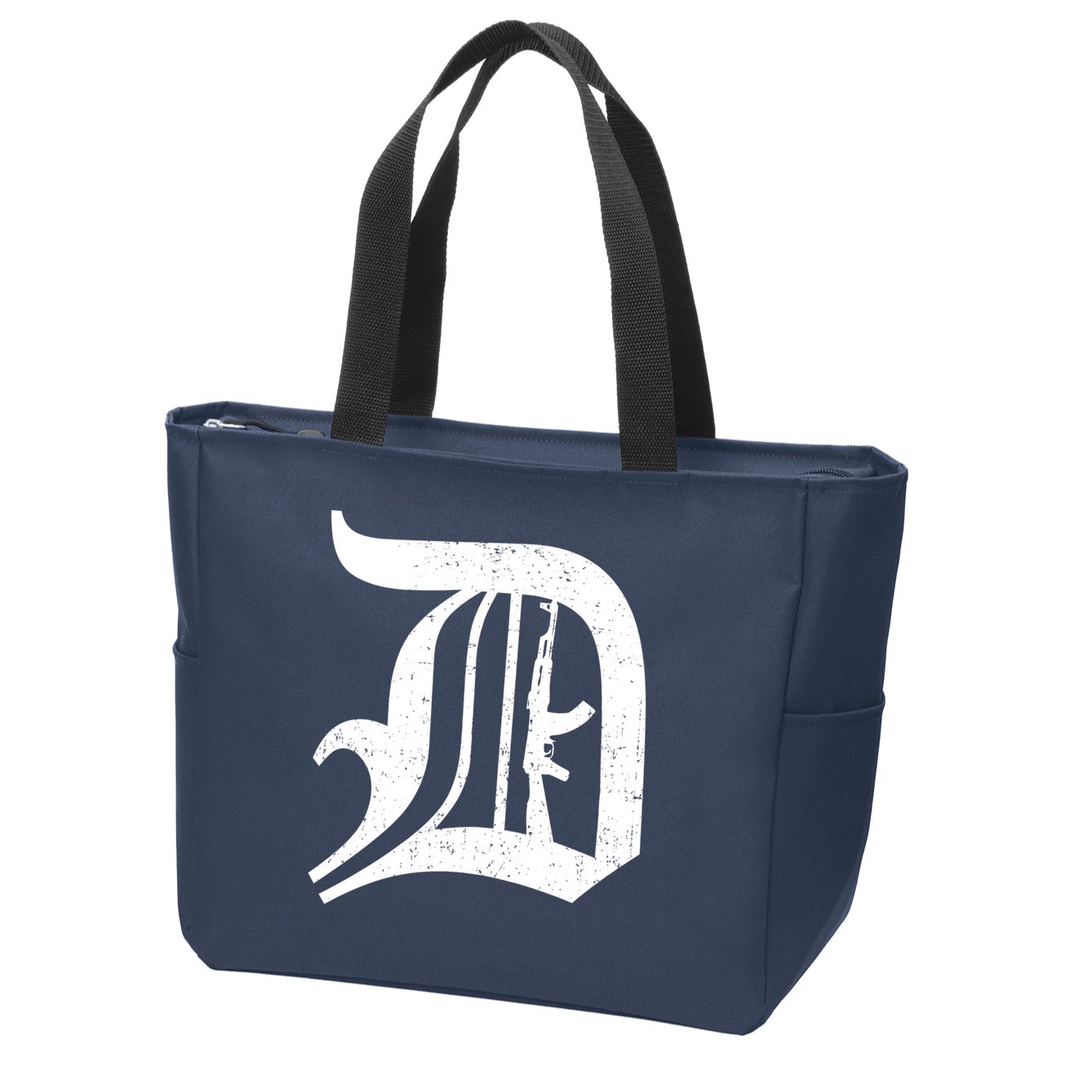Defend Detroit Gun AK47 Zip Tote Bag