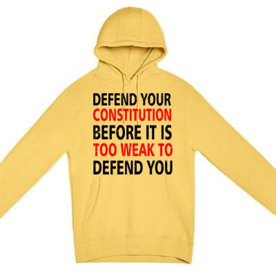 Defend Your Constitution Premium Pullover Hoodie