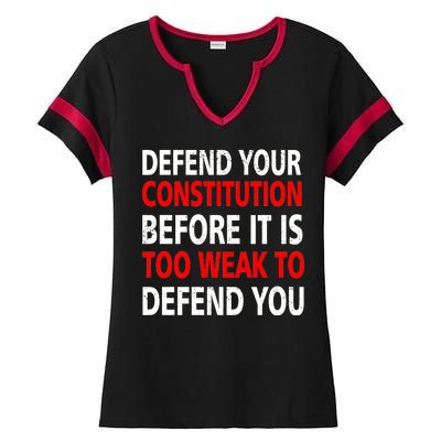 Defend Your Constitution Ladies Halftime Notch Neck Tee