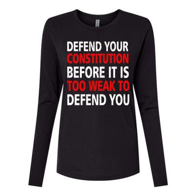 Defend Your Constitution Womens Cotton Relaxed Long Sleeve T-Shirt