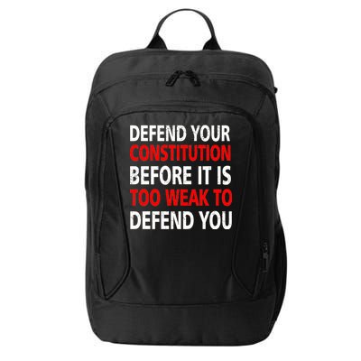 Defend Your Constitution City Backpack