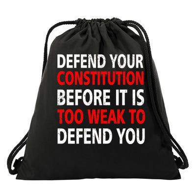 Defend Your Constitution Drawstring Bag