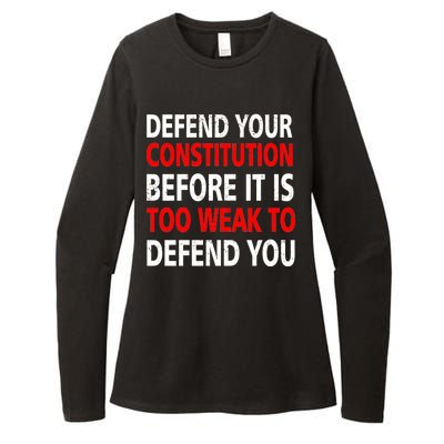 Defend Your Constitution Womens CVC Long Sleeve Shirt