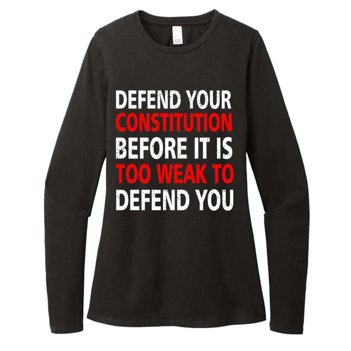 Defend Your Constitution Womens CVC Long Sleeve Shirt