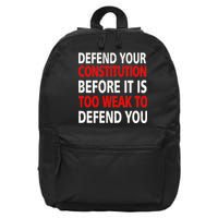 Defend Your Constitution 16 in Basic Backpack