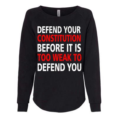 Defend Your Constitution Womens California Wash Sweatshirt