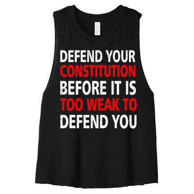 Defend Your Constitution Women's Racerback Cropped Tank