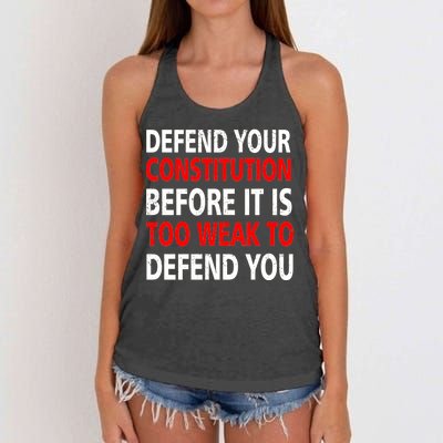 Defend Your Constitution Women's Knotted Racerback Tank