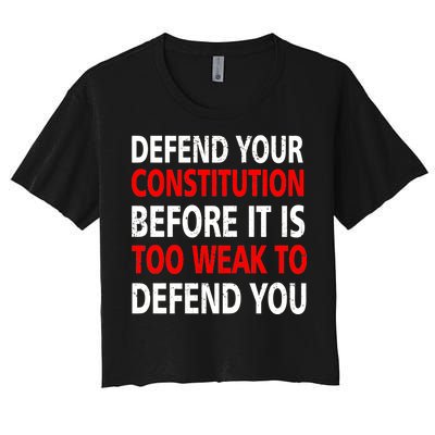 Defend Your Constitution Women's Crop Top Tee