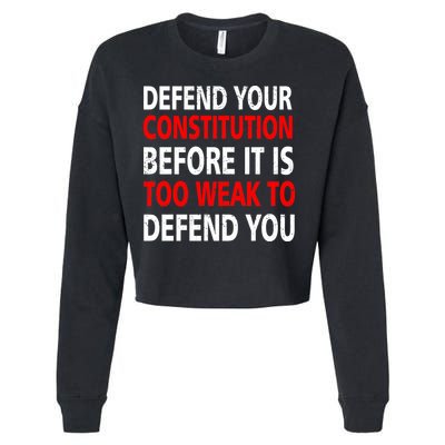 Defend Your Constitution Cropped Pullover Crew