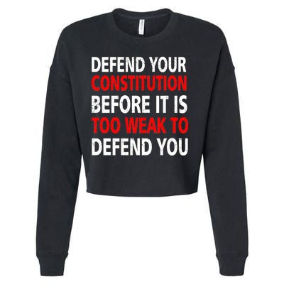 Defend Your Constitution Cropped Pullover Crew