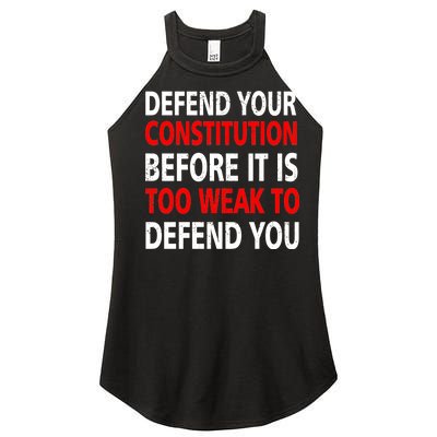 Defend Your Constitution Women's Perfect Tri Rocker Tank