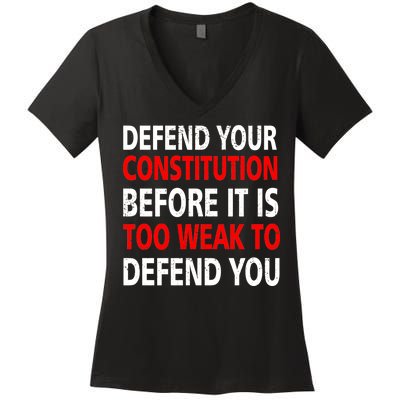 Defend Your Constitution Women's V-Neck T-Shirt