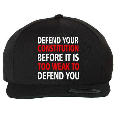 Defend Your Constitution Wool Snapback Cap